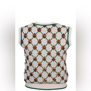GUCCI Garden GG Knit Top Wool Sequins